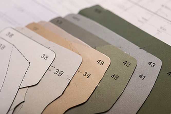 Paper patterns graded across a full size run